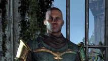 Elder Scrolls Online to give away free player house next month: A Redguard from ESO looks towards the viewer, surrounded by greenery and wide blue skies.