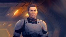 Everspace 2 Incursions out now: a close up of a man in white astronaut armor