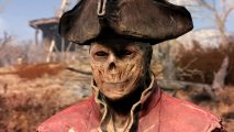 Get your hands on one of the best Fallout games for less than $10: Hancock from Fallout 4 stares at the camera with a little smile on his face. He's a ghoul.