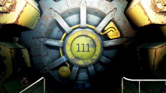 Fallout 4 mods: The entrance to Vault 111.