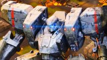 Front Mission 2 Steam JRPG: A huge mech from Steam JRPG Front Mission 2