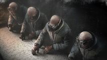 Frostpunk 2 Heatstamps: Four bald-headed men get to work in Frostpunk 2.