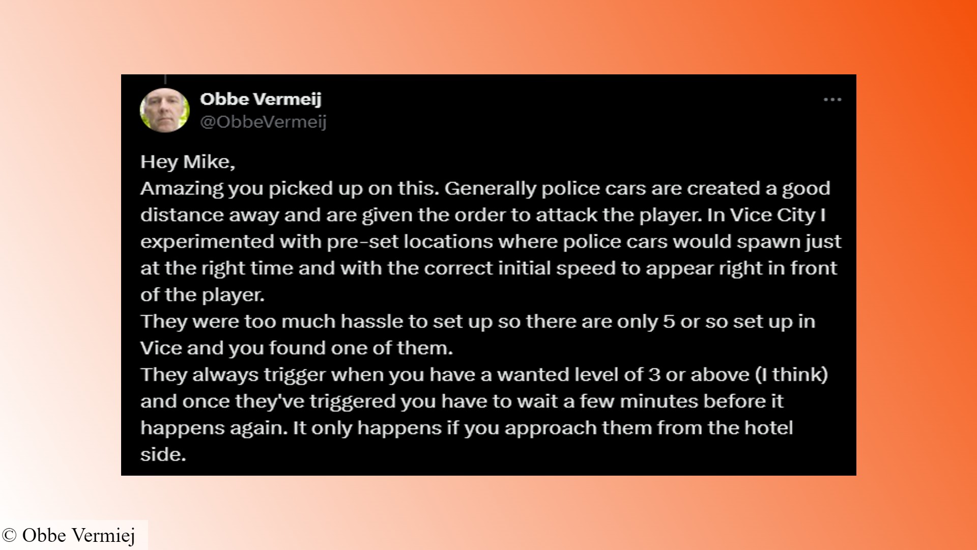 Secreto de GTA Vice City: una cita de un ex desarrollador de Grand Theft Auto sobre GTA Vice City