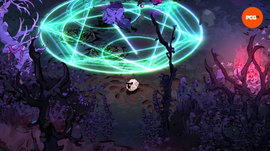 Hades 2 Hecate boss guide: Melinoë is transformed into a sheep as Hecate tries to hit her with magic runes.