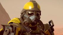 Helldivers 2 ricochet debunk: a soldier in black and yellow armor