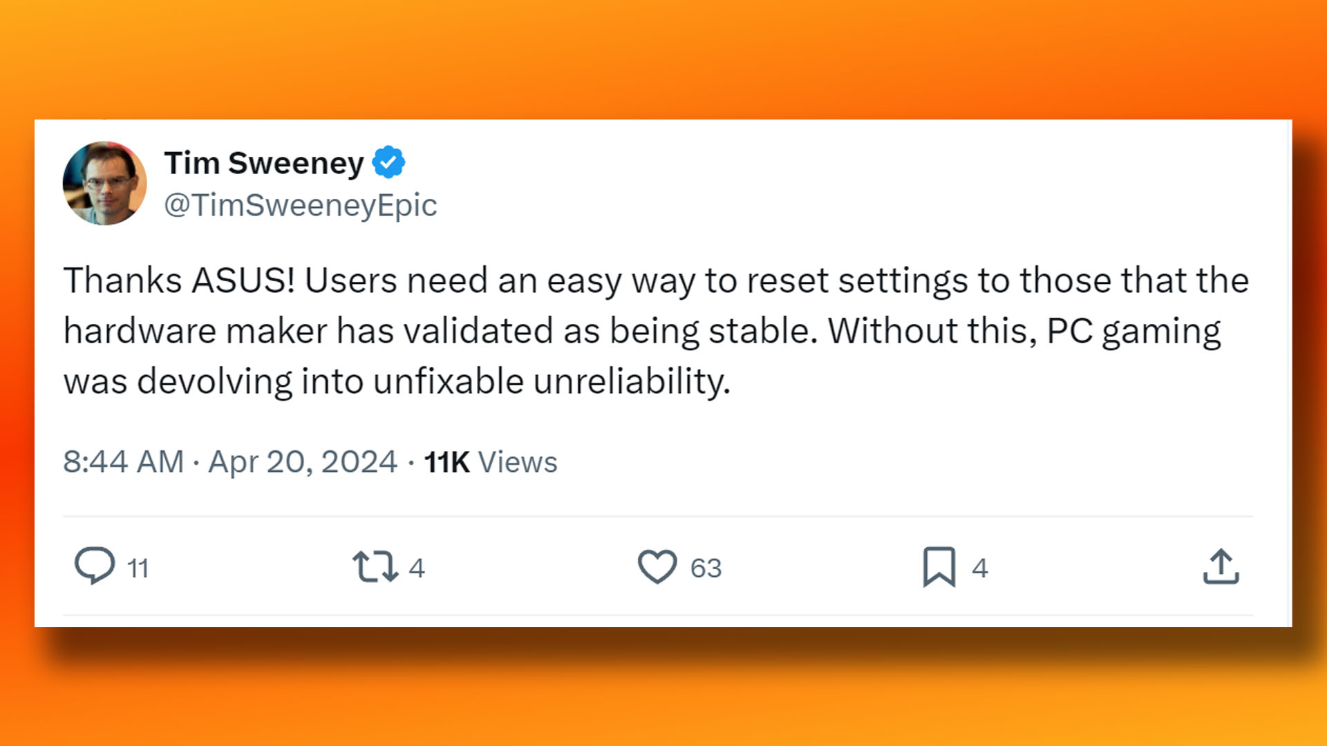 How to fix game crashes on your Intel Core i9 CPU: Tim Sweeney thanks Asus on X Twitter