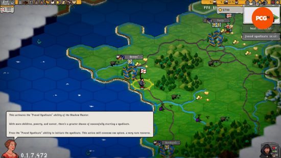 Imperial Ambitions is a pixel art 4X strategy game - The player funding a syndicate to initial black market trade in the French city of Rennes.