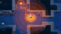 Build your own dungeon adventure in this new roguelike deck builder: The hero stands in a vast dungeon, surrounded by a pool of light, as darkness encroaches in this 2D pixel art adventure.