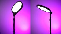 Joby Beamo Studio key light review image showing the light from two different angles.