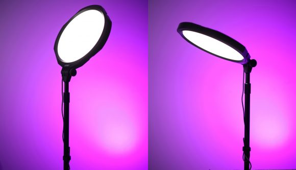 Joby Beamo Studio key light review image showing the light from two different angles.