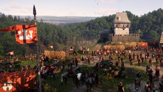 Kingdom Come Deliverance 2 release date: a birds eye view of a medieval battle.