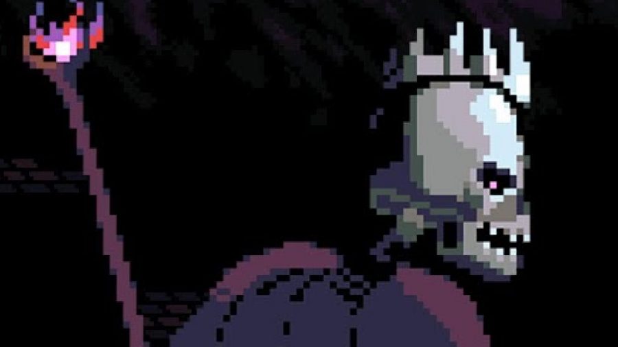 Necroking - A skeleton wearing a crown and holding a scepter.