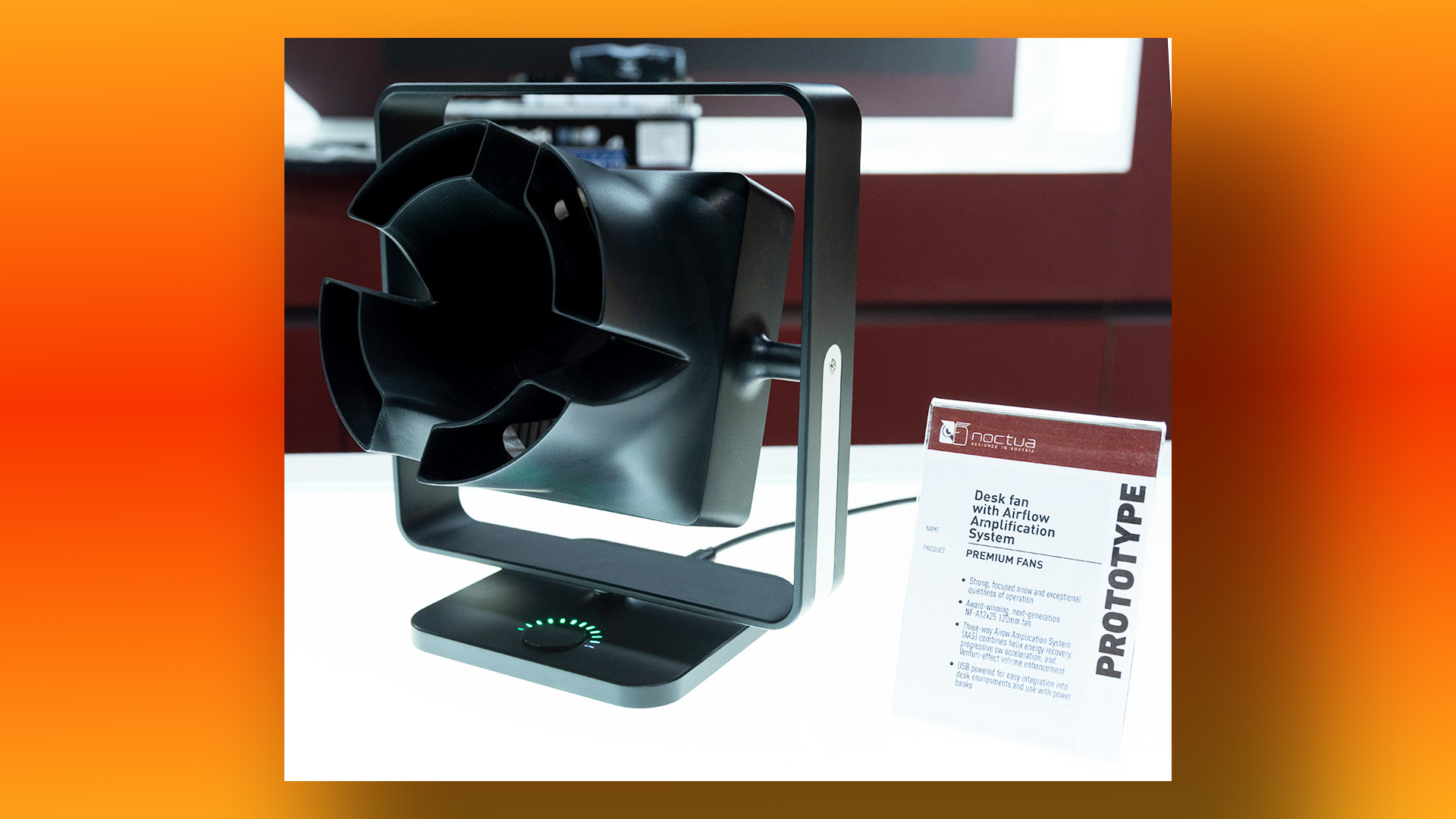 Noctua's new cooler tease: The Noctua desk fan prototype was shown off at Computex 2019