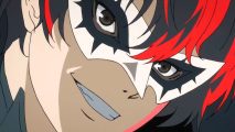 Persona 5 Royal Steam sale: a close up of a young man's face with a white eye mask