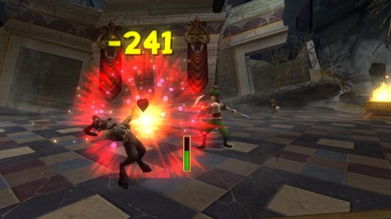 A screenshot from PIrate101 showing combat in the new update for the game.