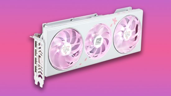 PowerColor cherry blossom AMD Radeon RX 7800 XT Sakura graphics card