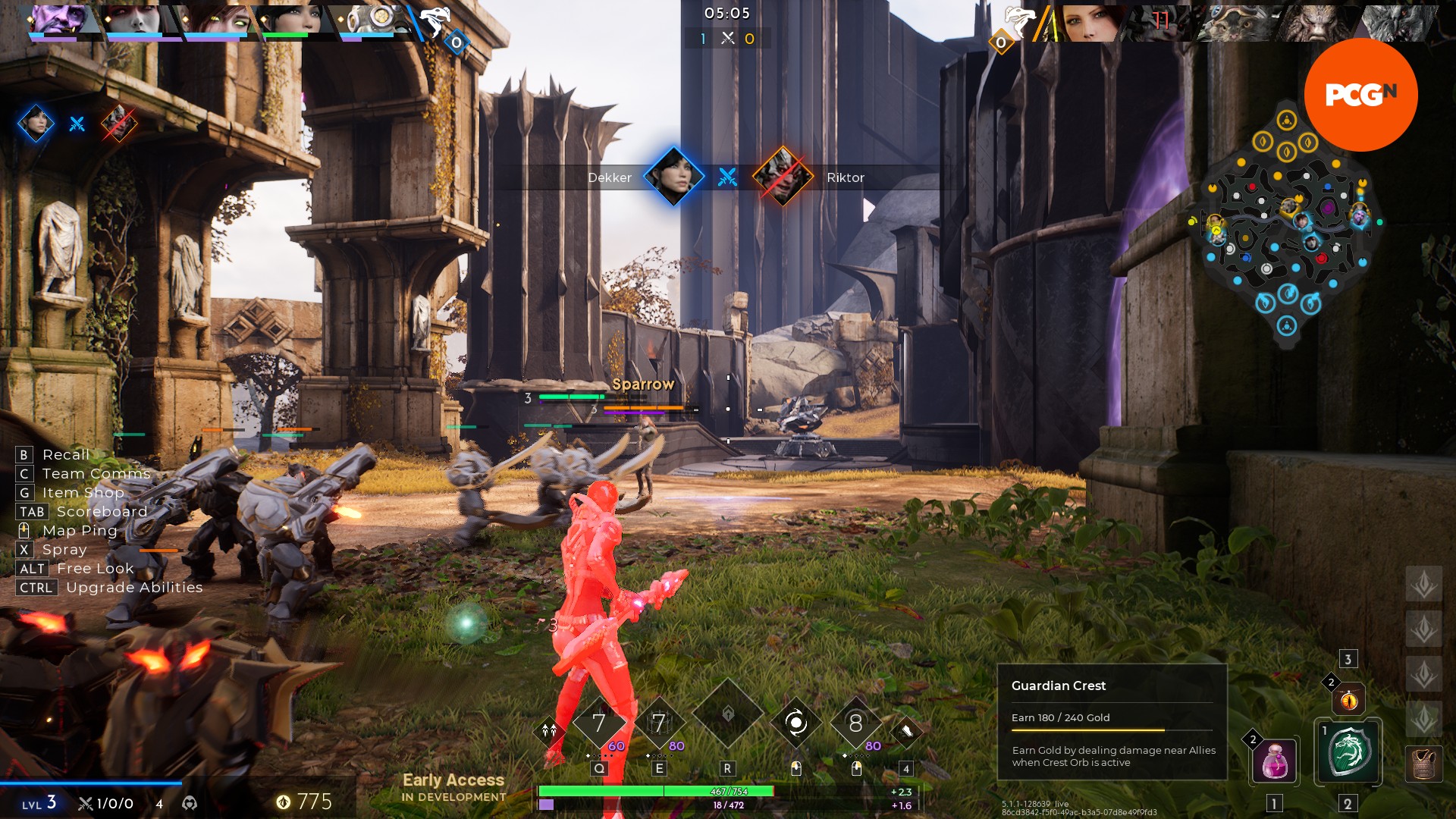 Eine Videospielfigur auf dem Schlachtfeld, die rot leuchtet, nachdem sie einen gegnerischen Spieler getötet hat