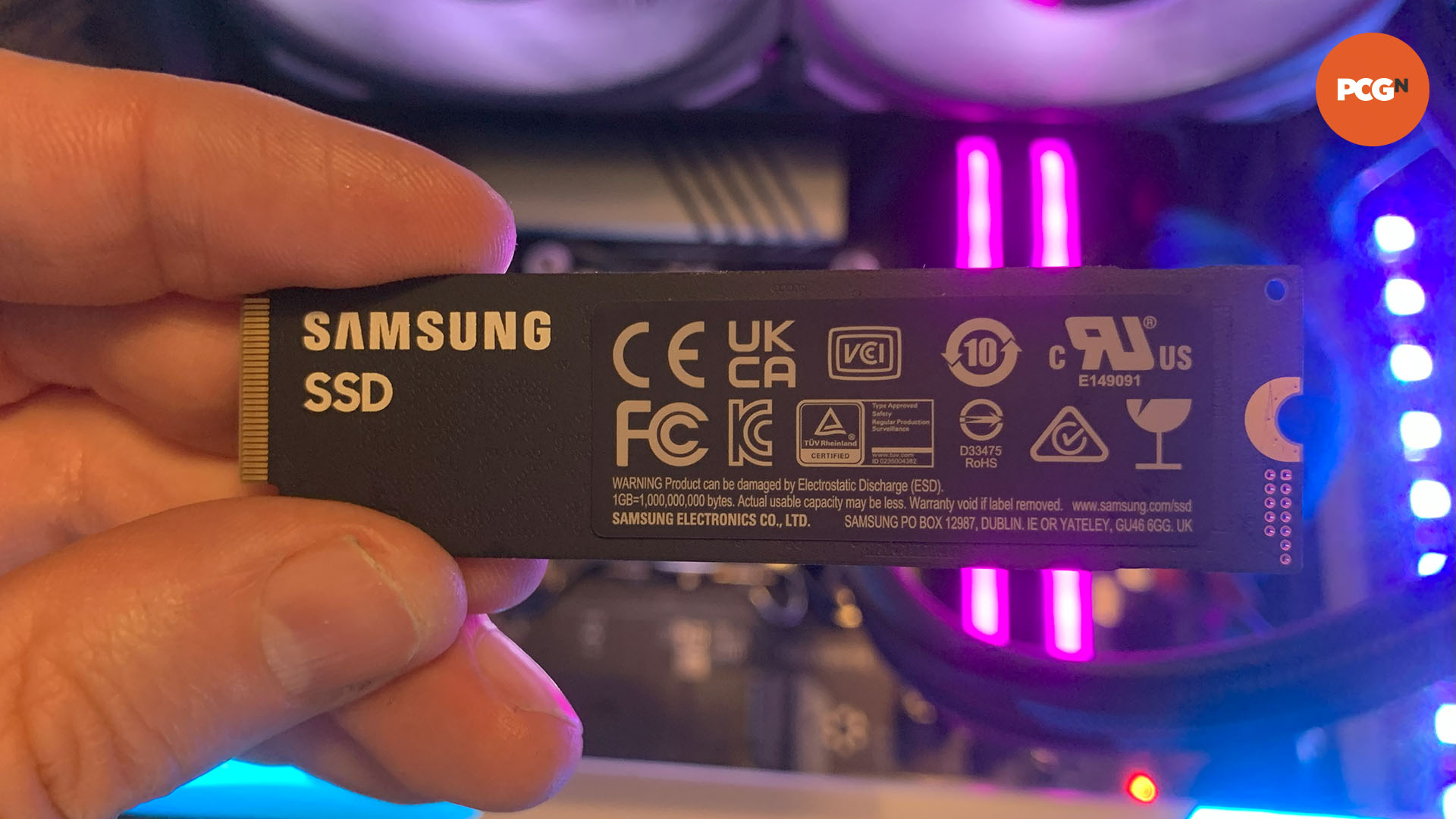 Samsung 980 Pro review: Underside of SSD