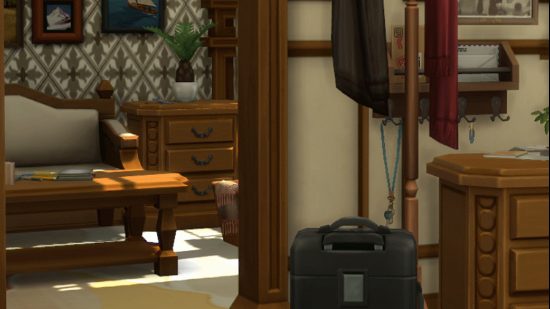 An beautiful interior with matching wooden furniture thanks to The Sims 4 mod Match it!