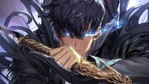 Solo Leveling Arise release date: Sung Jinwoo has dark hair, blue eyes, and wields a golden blade