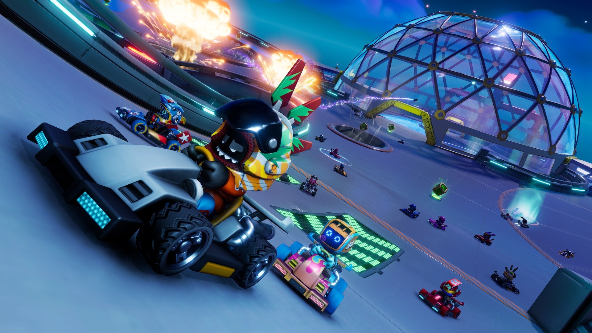 You can play this Mario Kart-style battle royale free now on Steam