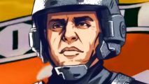 Starship Troopers Terran Command gets new DLC and a Steam sale - A soldier wearing a sturdy helmet.