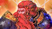 91% rated fantasy tactical RPG gets huge new DLC, update, and discount: A cartoon man with bright red hair and beard, from The Last Spell.