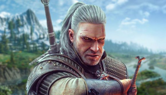 The Witcher 3 mod tool playtest: Geralt fro m Witcher 3 readying a sword