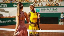 TopSpin 2K25 codes: two tennis players shake hands.
