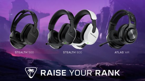 an image of the turtle beach stealth 500, 600 and atlas air