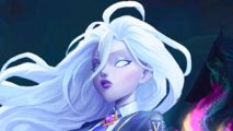 Vampire Survivors gets new rival with Steam horror action game: A cartoon woman with white hair and blank pupils, from Necromantic.