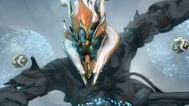 Warframe dev stream details next cinematic quest and brand new Prime: Protea Prime comes at the viewer, with three electromagnetic balls hovering around her.
