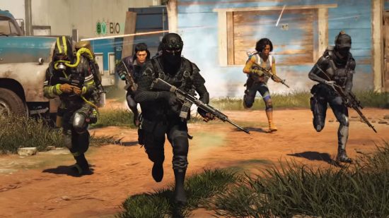 XDefiant stress test: a squad of different characters from Ubisoft's universes.