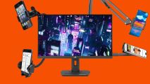 asus rog strix xg27ucs gaming monitor with mobile phone stand 01