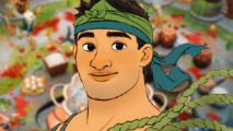 Coral Island update 1.1 adds underwater farming and merfolk romance - Newcomer Slamet, a handsome merman wearing a bandana.