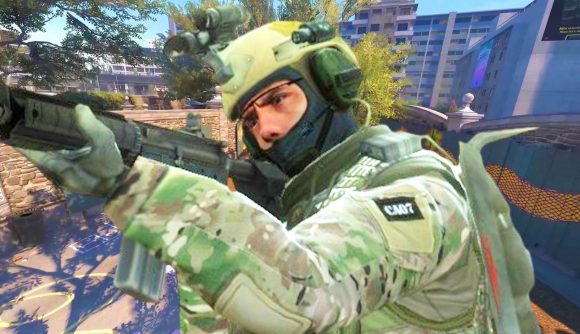 Counter-Strike 2 ban wave: A soldier with a rifle in Valve FPS game Counter-Strike 2