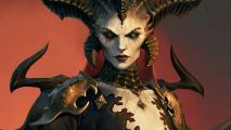 New Diablo 4 patch just made endgame crafting a whole lot cheaper: Lilith from Diablo 4 looks down with considerable amounts of disdain.