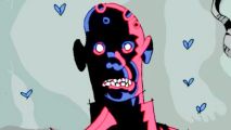 Fascinating new RPG launches to great reviews but few Steam players: A cartoon man's face, surrounded by flies, from Dread Delusion.