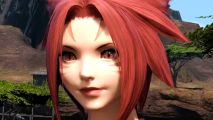 FF14 Dawntrail gives the Fantasia a huge upgrade - A red-haired female Miqo'te in the new lighting system.
