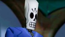 Legendary adventure game gets brand new fan made remaster mod: A cartoon skeleton wearing a suit, Manny Calavera from Grim Fandango.
