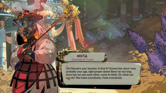 Hades 2 gods: Hestia is the goddess of the flames