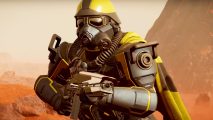 Helldivers 2 account linking: A soldier in co-op game Helldivers 2