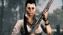Hunt Showdown’s massive upcoming upgrade finally gets launch date: A Hunter from Hunt: Showdown readies her shotgun