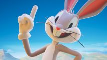 MultiVersus removals: Bugs Bunny from Looney Tunes holds up one finger with a smile