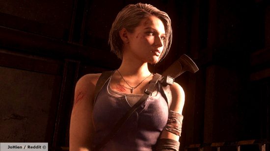 A path traced screenshot of Jill Valentine from Resident Evil 3