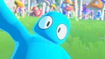 Southfield closed beta Steam: a blue blob character with big eyes looks directly into the camera