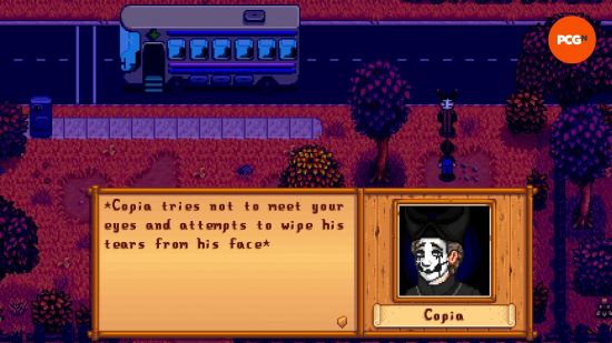 Copia from the band Ghost appears in Stardew Valley thanks to Copia's Valley, one of the best Stardew Valley mods.