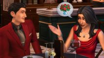 Two new Sims 4 kits aim to seduce you with pair of romantic locations: Two The Sims 4 characters sit and flirt in a cozy bistro.