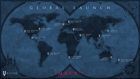 The full release time map for V Rising