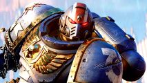 Warhammer 40k Space Marine 2 has no microtransactions or in-game cash shop - A space marine wearing blue armor with gold trim.